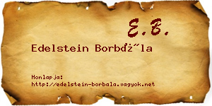 Edelstein Borbála névjegykártya
